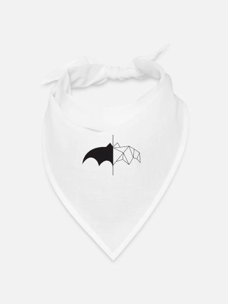 Fledermaus - Clear - - Bandana Dreieckstuch - Weiß