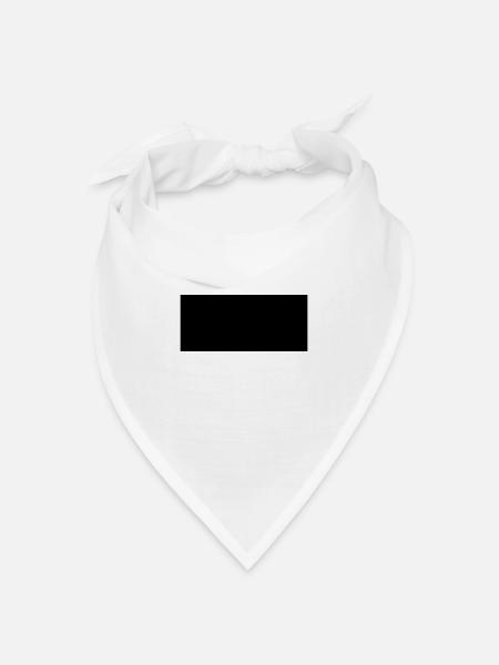 black - Bandana Dreieckstuch - Weiß