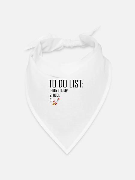 to do list buy the dip and hodl - Bandana Dreieckstuch - Weiß