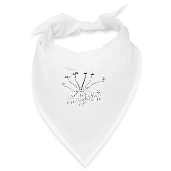 Mushroom Eye - Bandana Dreieckstuch - Weiß - Vorne
