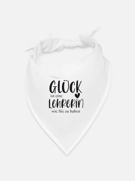 Lehrerin Danke Geschenk Abschied - Bandana Dreieckstuch - Weiß