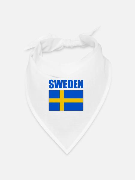 Schweden - Bandana Dreieckstuch - Weiß