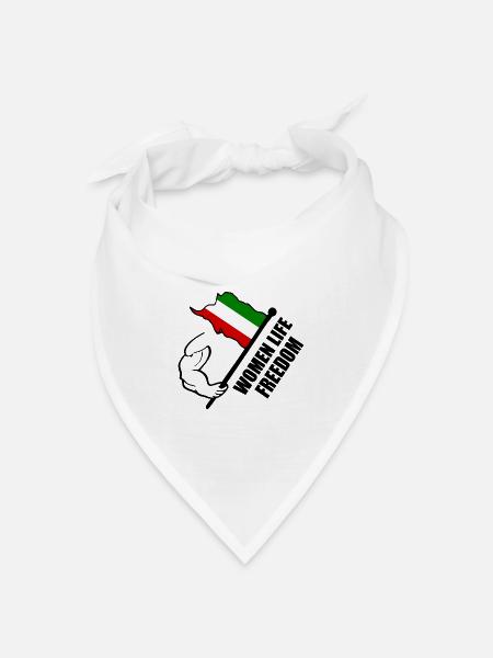 Women life freedom - Bandana Dreieckstuch - Weiß