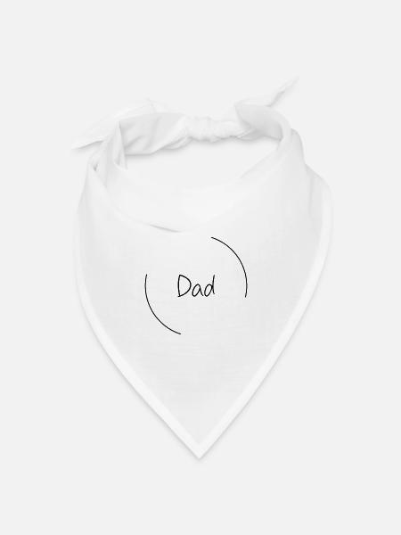 Dad - Bandana Dreieckstuch - Weiß
