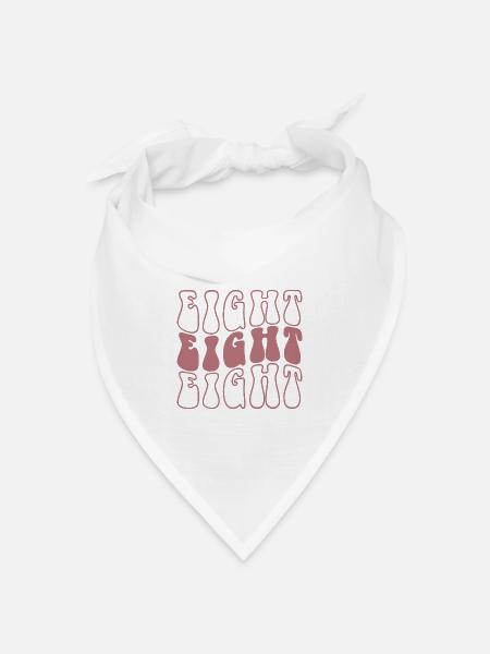 Acht 8. Geburtstag für Mädchen 8 Jahre alt - Bandana Dreieckstuch - Weiß