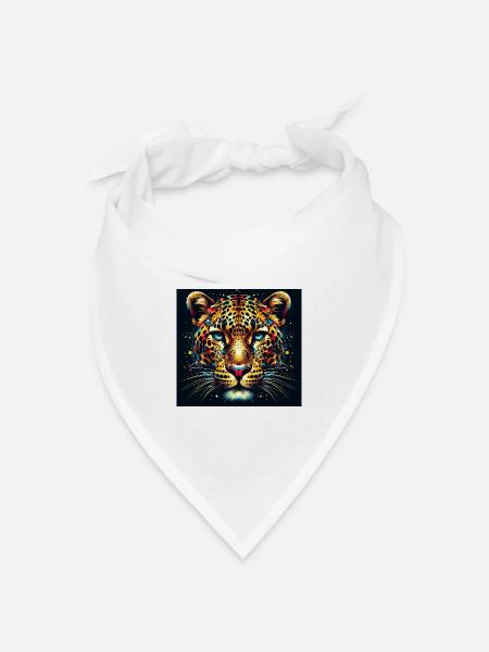 Leopard - Bandana Dreieckstuch - Weiß