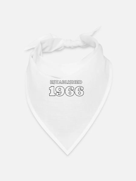 Established 1966 - Feier dein Geburtsjahr - Bandana Dreieckstuch - Weiß