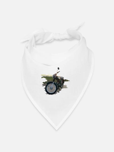 Moped im Sonnenuntergang - Bandana Dreieckstuch - Weiß