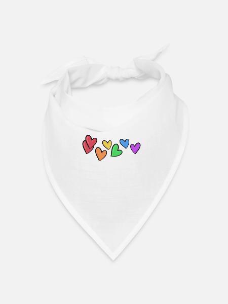 LGBT regenbogen love pride - Bandana Dreieckstuch - Weiß
