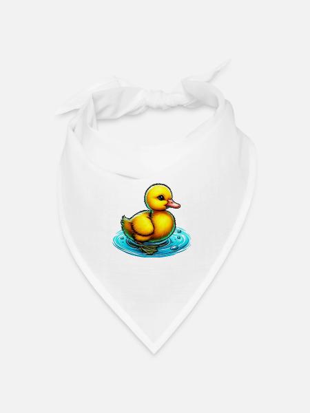 Entenküken Ente Ente Ente Ente - Bandana Dreieckstuch - Weiß