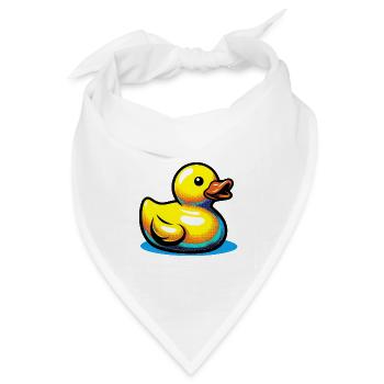 Ente Ente Ente Ente Ente - Bandana Dreieckstuch - Weiß - Vorne
