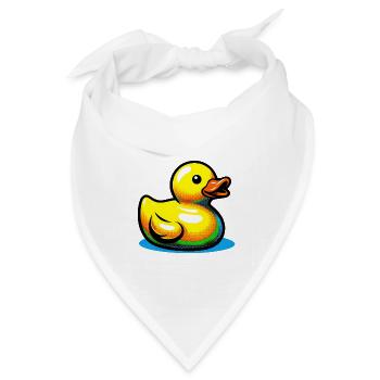 Ente Ente Ente Ente Ente - Bandana Dreieckstuch - Weiß - Vorne