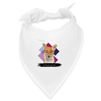 JvG Fuchs "Gscheid ausgfuchst" - Bandana Dreieckstuch - Weiß - Vorne