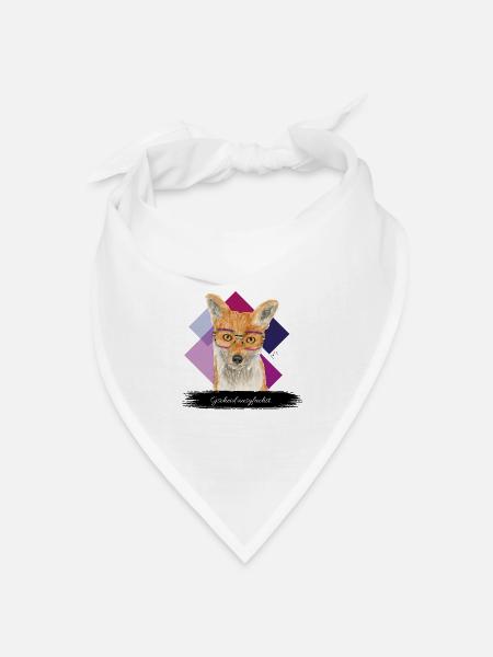 JvG Fuchs "Gscheid ausgfuchst" - Bandana Dreieckstuch - Weiß