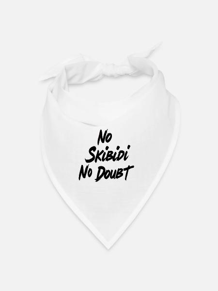 Kein Skibidi Nein - Virales Meme-Zitat-Design - Bandana Dreieckstuch - Weiß