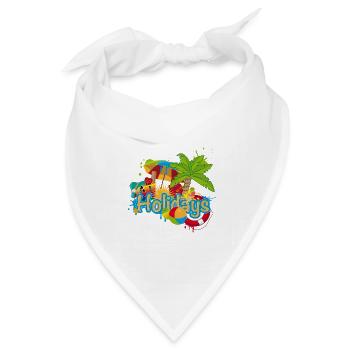 Buntes Sommer Graffiti Holidays - Bandana Dreieckstuch - Weiß - Vorne