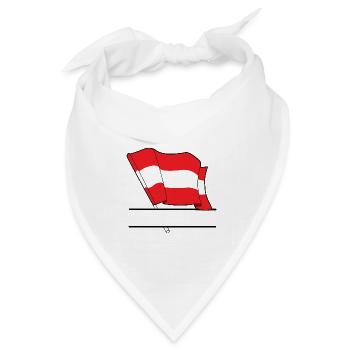 Österreichische Flagge – Namensraum - Bandana Dreieckstuch - Weiß - Vorne