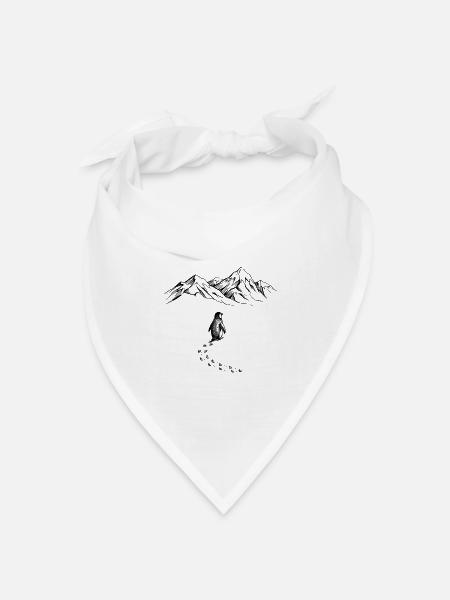 Pinguin Antarktis - Bandana Dreieckstuch - Weiß