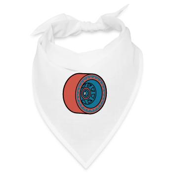 Skateboard Rolle Longboard - Bandana Dreieckstuch - Weiß - Vorne