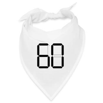 NUMMER 60 Zahl Geschenk Digital - Bandana Dreieckstuch - Weiß - Vorne