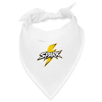 Spark Blitz Comic Logo - Bandana Dreieckstuch - Weiß - Vorne