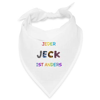 Jeder-Jeck-ist-anders - Bandana Dreieckstuch - Weiß - Vorne