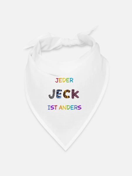 Jeder-Jeck-ist-anders - Bandana Dreieckstuch - Weiß