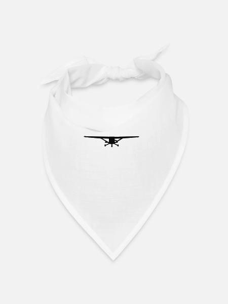 Cessna Kopf - Bandana Dreieckstuch - Weiß