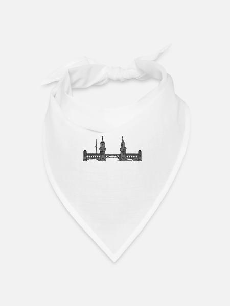 Oberbaumbrücke Berlin 2 - Bandana Dreieckstuch - Weiß