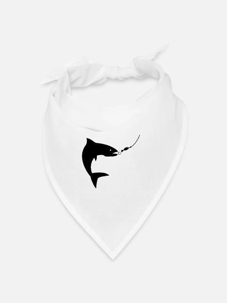 angeln - Bandana Dreieckstuch - Weiß
