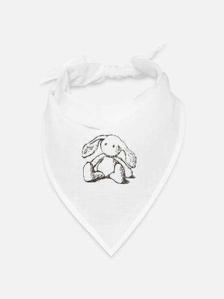 einsam - Bandana Dreieckstuch - Weiß