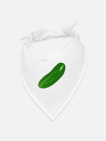 Gurke - Bandana Dreieckstuch - Weiß