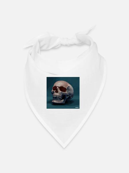 Skull - Bandana Dreieckstuch - Weiß