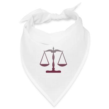 rechtsanwalt anwalt lawyer judge richter law justi - Bandana Dreieckstuch - Weiß - Vorne