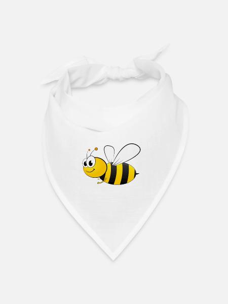 fleißiges Bienchen - Bandana Dreieckstuch - Weiß