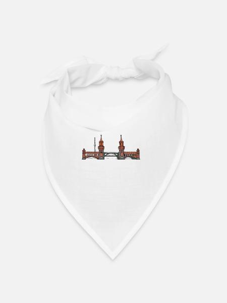 Oberbaumbrücke BERLIN - Bandana Dreieckstuch - Weiß