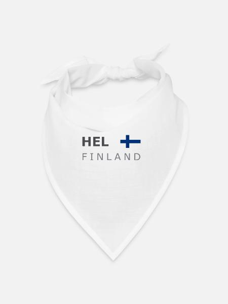 HEL FINLAND dark-lettered 400 dpi - Bandana Dreieckstuch - Weiß