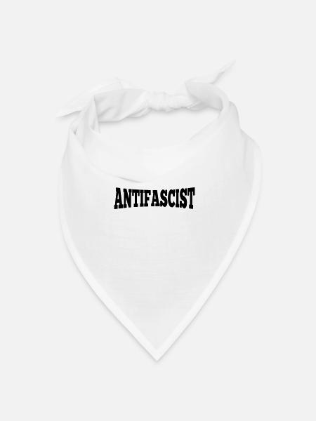 Antifascist - Antifaschist - Bandana Dreieckstuch - Weiß