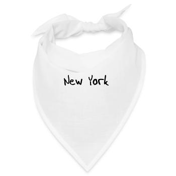 new york - Bandana Dreieckstuch - Weiß - Vorne