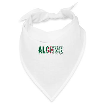 logo_flag_grunge_algerie_2 - Bandana Dreieckstuch - Weiß - Vorne