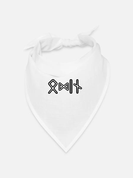 Wikinger Odin - Bandana Dreieckstuch - Weiß