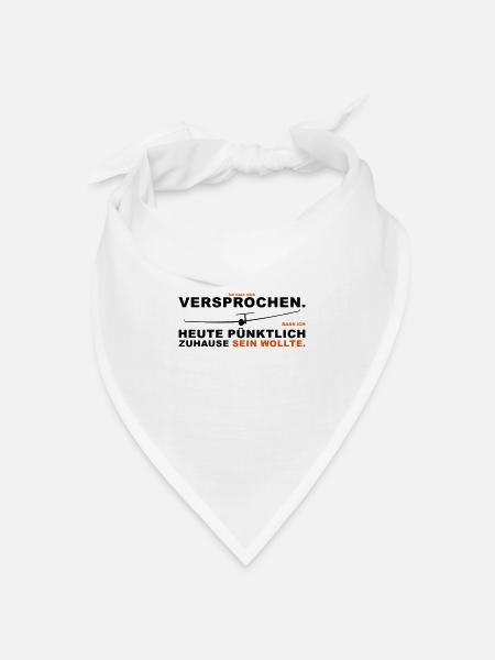 Versprochen Segelflieger Zuhause lustig - Bandana Dreieckstuch - Weiß