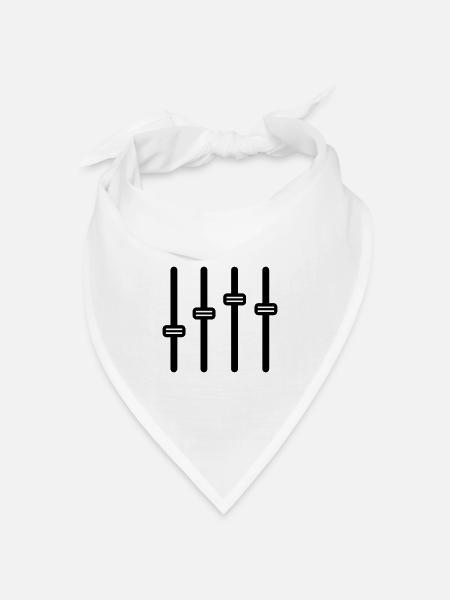 audio - Bandana Dreieckstuch - Weiß