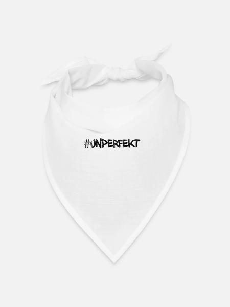 #unperfekt - nicht perfekt - Bandana Dreieckstuch - Weiß