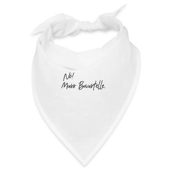 nö muss baustelle - Bandana Dreieckstuch - Weiß - Vorne