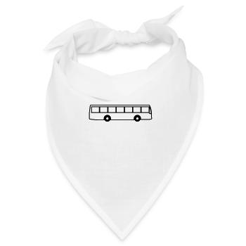 bus - Bandana Dreieckstuch - Weiß - Vorne