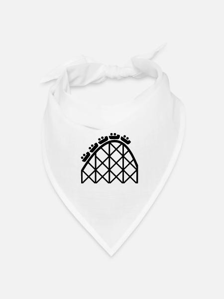 Achterbahn - Bandana Dreieckstuch - Weiß