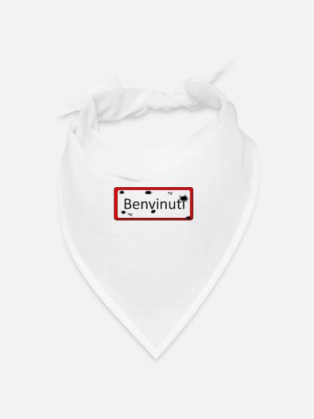 Korsika Benvinuti - Bandana Dreieckstuch - Weiß