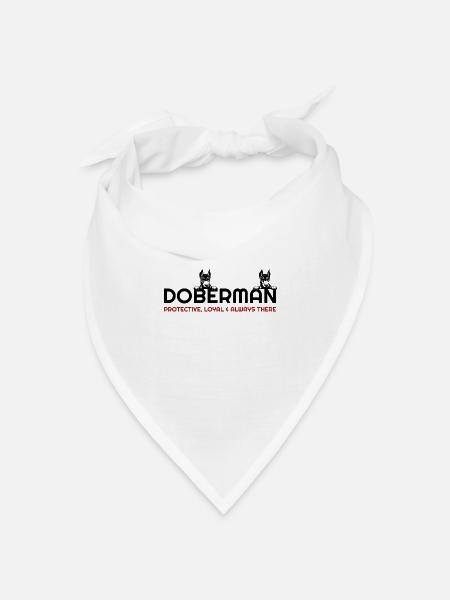 Ich liebe Dobermänner, Dobermänner, Dobermannhunde, Hunde - Bandana Dreieckstuch - Weiß