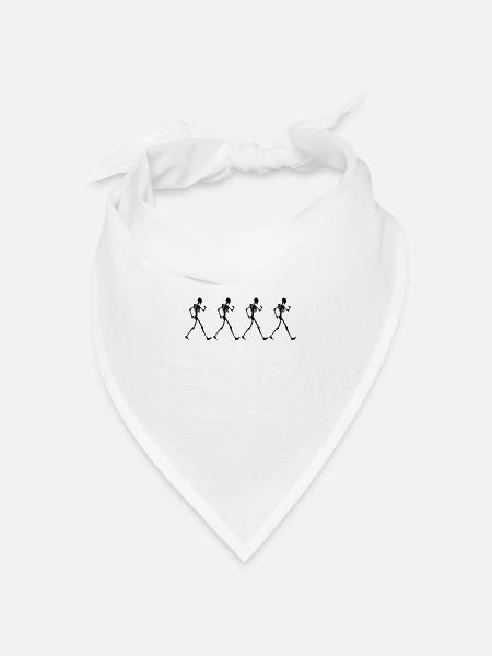 Wandern Skelett, menschliches Skelett, Skelett, Skelett - Bandana Dreieckstuch - Weiß